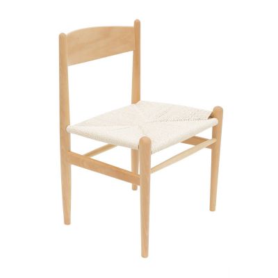 Scaun Conan din lemn de fag Natural - scaun frânghie, Natural, 52x46x78 cm - Natur