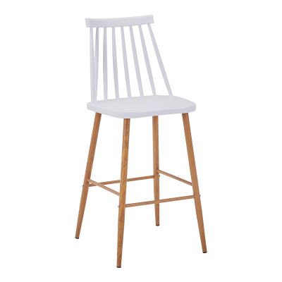 Scaun de bar Aurora I, polipropilena si metal, Diverse culori, 42x47x99 cm - Alb