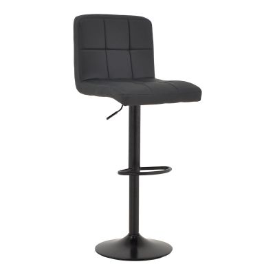 Scaun de bar Remina, Alb - Negru, 44x44x112 cm - Negru