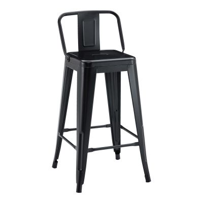 Scaun de bar Utopia, Diverse culori, 42x42x86 cm - Negru