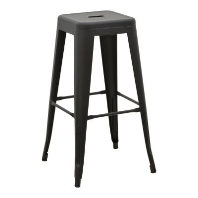 Scaun de bar Utopia metal, Diverse culori, 42x42x76 cm - Negru