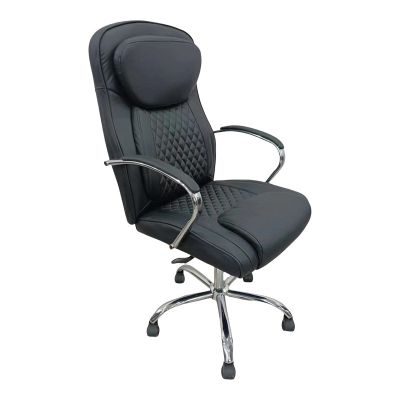 Scaun de birou director cu design matlasat, Negru, 62x70x116 cm - Negru