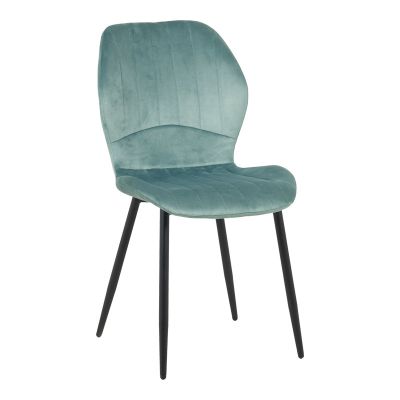 Scaun de catifea Jelour, Catifea Verde Fistic, 46x60x84 cm - Verde