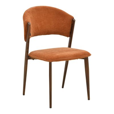 Scaun Dolez, Stofa, 49x59x82 cm - Teracota