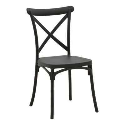 Scaun exterior Crossie, 43x53x88 cm - Negru