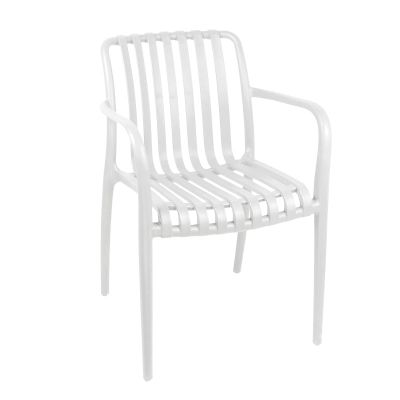 Scaun exterior Zoi, Diverse culori, 58x54x80 cm - Alb