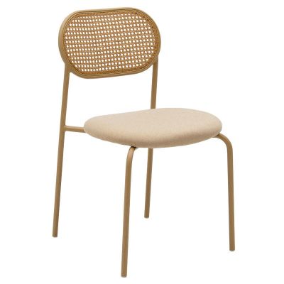 Scaun James, Negru - Natural, 50x46x79 cm - Natural