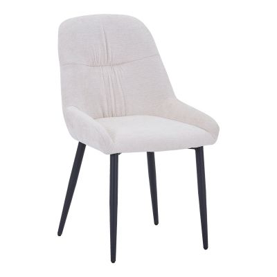 Scaun Larissia, Stofa, 53x59x89 cm - Alb