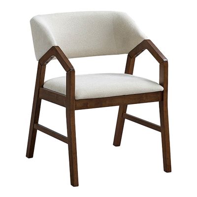 Scaun Livia, Lemn de Arbore de Cauciuc, Nuc - Bej, 47x54x78 cm - Bej