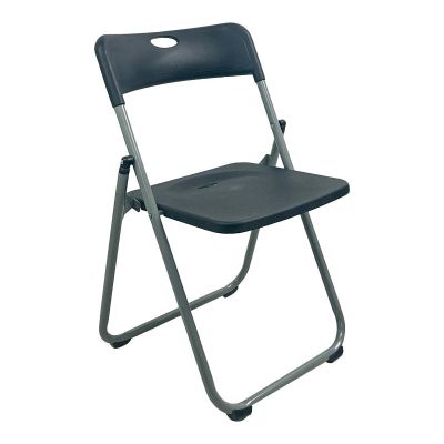 Scaun pliabil cu funcție Edison, Metal, Alb - Negru, 38x49x73 cm - Negru