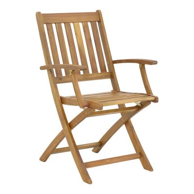 Scaun pliabil de gradina Mobie, Maro, 56x61x89 cm - Natur