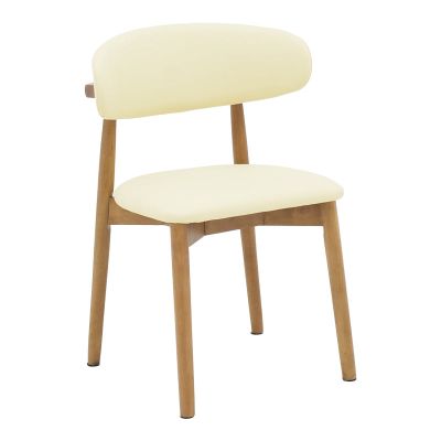 Scaun Ubene, de nuc si, bej, 46x58x79 cm - Nuc