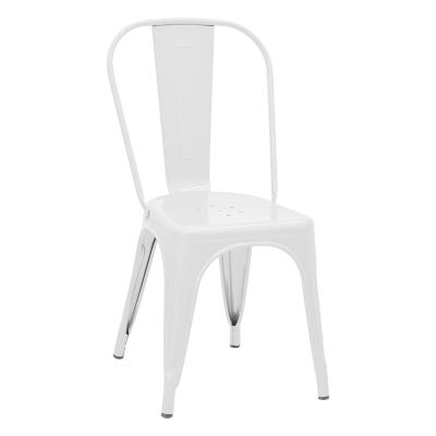 Scaun Utopia metal, 44x44x55 cm - Alb