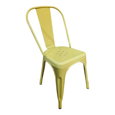 Scaun Utopia, metal, 44x44x85 cm - Galben