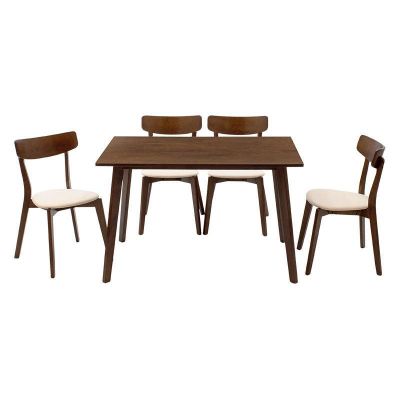 Set de sufragerie Benson - Toto 5 piese 120x75x75cm - Nuc