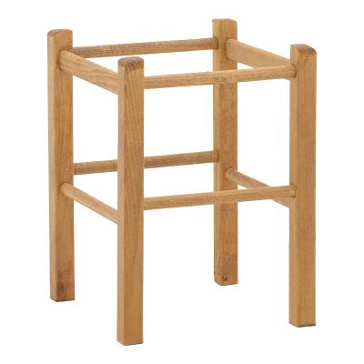 Taburet Oligor din lemn de fag solid finisaj, nuc, 34x34x47 cm - Nuc