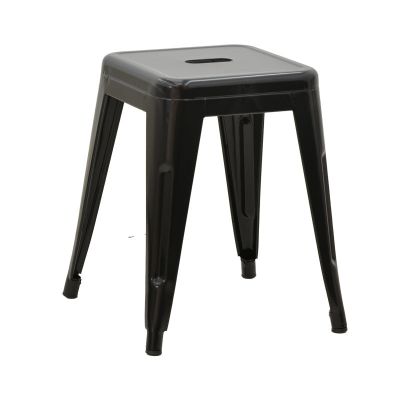Taburet Utopia metal, mat, Diverse culori, 30x45x30 cm - Negru
