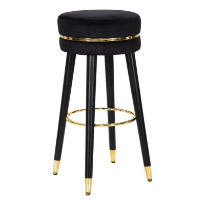 Scaun de bar Mauro Ferretti Paris Nero/Gold, negru