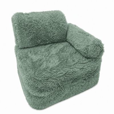 Fotoliu de copii verde salvie Mammoth – Meowbaby