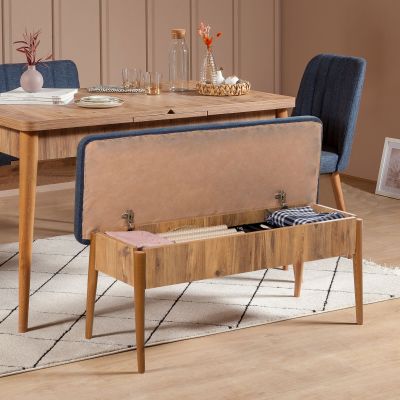 Masă extensibilă cu scaune 4 bucăți Vina 1048, Diverse culori, Diverse dimensiuni - Pin atlantic - Albastru închis / 130x80x77 cm