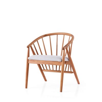 Scaun Ava - 4501, Stejar - Gri deschis, 60x55x77 cm - Stejar - Gri