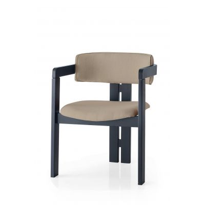 Scaun CO - 002, Negru - Mink, 58x49x76 cm - Negru - Bej