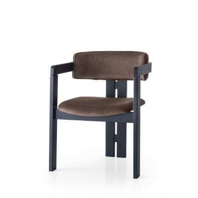 Scaun CO - 022, Negru - Maro, 58x49x76 cm - Negru - Maro