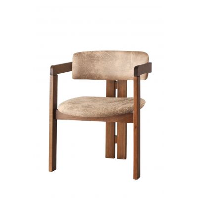 Scaun CO - 032, Nuc - Bej, 58x49x76 cm - Nuc - Bej