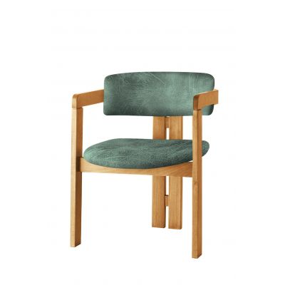 Scaun CO - 040, Stejar - Verde, 58x49x76 cm - Stejar - Verde