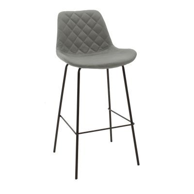 Scaun de bar Faith, metal, Diverse culori, 50x54x104 cm - Gri inchis