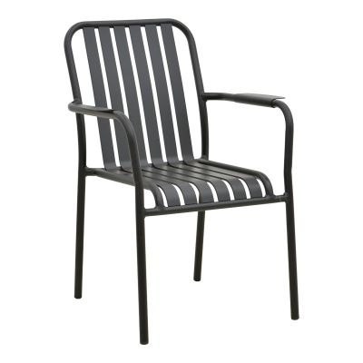 Scaun de exterior Vista stivuibil, aluminiu, Diverse culori, 62x60x84 cm - Negru