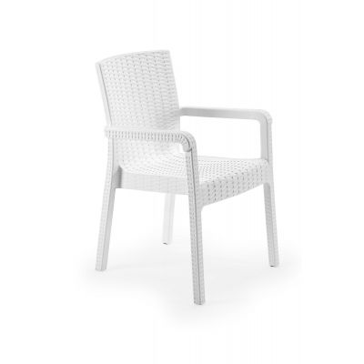 Scaun Exterior Rattan Royal, Diverse culori, 55x58x87 cm - Alb