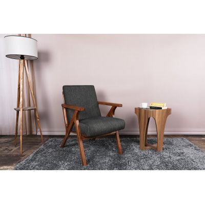 Scaun Melody - Black, Grey, Beech - Antracit, 64x50x48 cm - Negru - Gri - Natural - Antracit