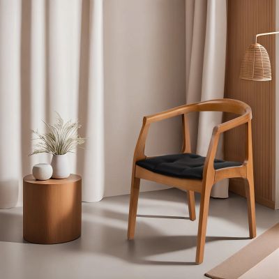 Scaun Mira, Stejar - Negru, 54x57x75 cm - Stejar - Negru