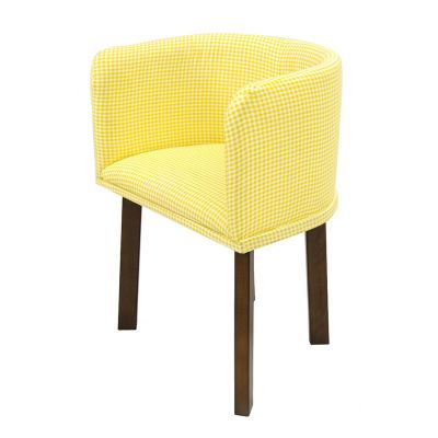 Scaun Plung, Nuc - Galben, 45x45x75 cm - Nuc - Galben