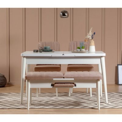 Scaun Vina Sandalye, Diverse culori, Diverse dimensiuni - Alb - Piatră / 46x46x85 cm