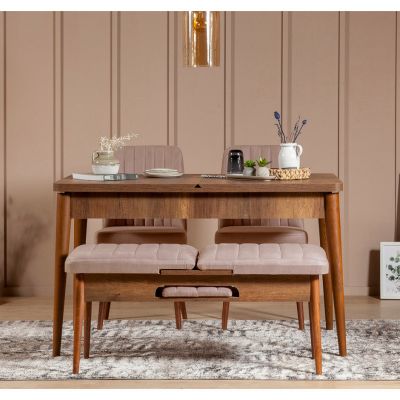 Scaun Vina Sandalye, Diverse culori, Diverse dimensiuni - Nuc - Piatră / 47x46x89 cm