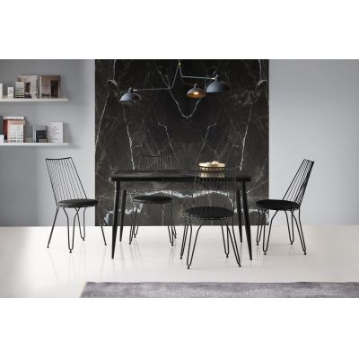 Set 2 scaune Ada 276 V2, Negru, 44x44x84 cm - Negru