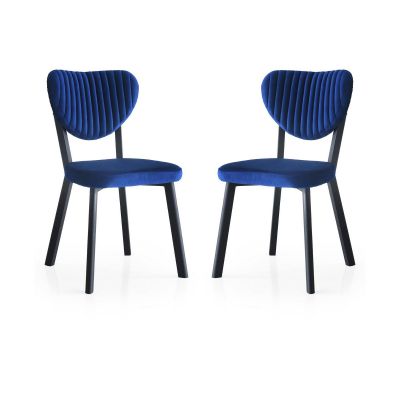Set 2 scaune Beta - 837, Bleumarin, 46x54x86 cm - Albastru