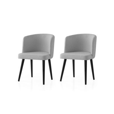 Set 2 scaune Soft - 4101 V2, Negru - Gri, 57x57x81 cm - Negru - Gri