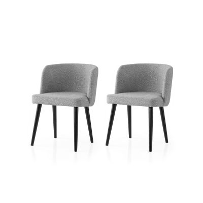 Set 2 scaune Soft - 4112 V2, Negru - Gri deschis, 57x57x81 cm - Negru - Gri