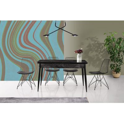 Set 2 scaune Tivoli 271 V2, Negru, 46x43x81 cm - Negru