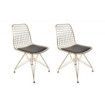Set 2 scaune Tivoli 273 V2, Auriu, 46x43x81 cm - Auriu