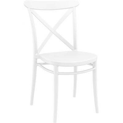 Set 4 scaune N00002, Alb, 51x51x87 cm - Alb