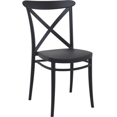 Set 4 scaune N00003, Negru, 51x51x87 cm - Negru