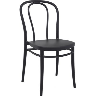 Set 4 scaune N00005, Negru, 45x52x85 cm - Negru