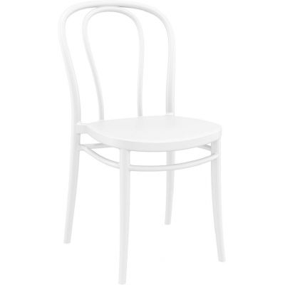 Set 4 scaune N00006, Alb, 45x52x85 cm - Alb