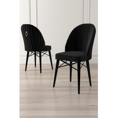 Set de scaune Ritim, Diverse culori, Diverse configurații, 44x42x96 cm - Negru / 4 bucăți
