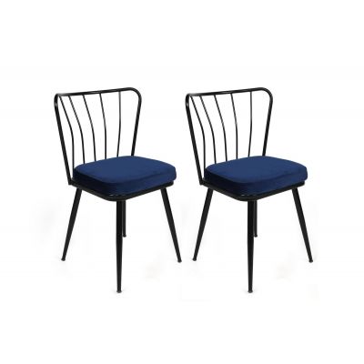Set scaune (2 bucăți) Yıldız 944 Chair Set (2 Pieces), Albastru inchis, 43 x 82 x 42 cm - arsiv4