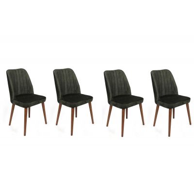 Set scaune (4 bucăți) Alfa V4 Chair Set (4 Pieces), Kaki, 50x90x49 cm - arsiv5